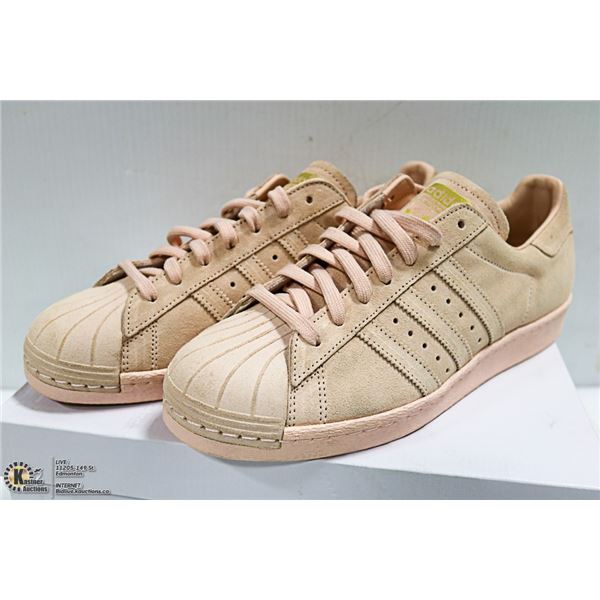 PAIR OF ADDIDAS SHELL TOE PINK RUNNERS, LADIES