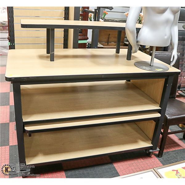 LARGE HARLEY DAVIDSON ROLLING TABLE