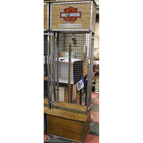 HARLEY DAVIDSON LARGE FOOTWEAR DISPLAY 98" TALL