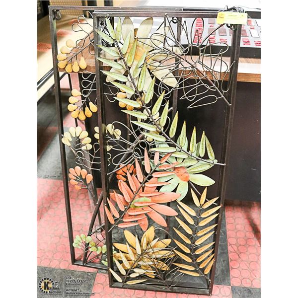 METAL 3 PART LEAF WALL HANGING