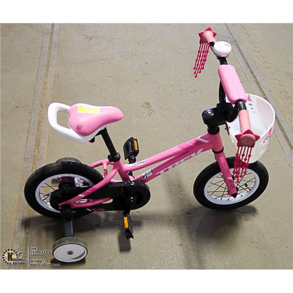 KIDS (GIRL) BIKE 8" WHEELS; WITH TRAINING WHEELS