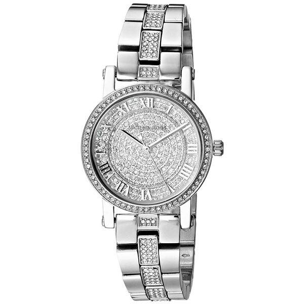 NEW MICHAEL KORS SILVER CRYSTAL DIAL MSRP $479