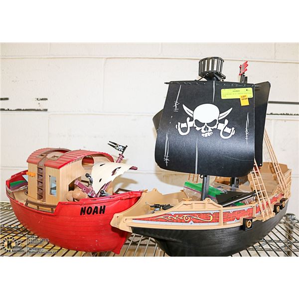 PLAYMOBIL SETS:  PIRATE SHIP AND ARK