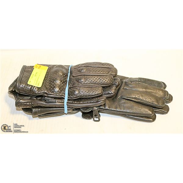 LEATHER MOTORCYCLE GLOVES SIZE S