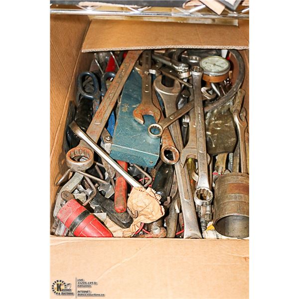 BOX OF WRENCHES /TOOLS