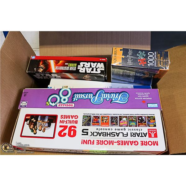 GAMES & PUZZLES:  ATARI STAR WARS HARRY POTTER