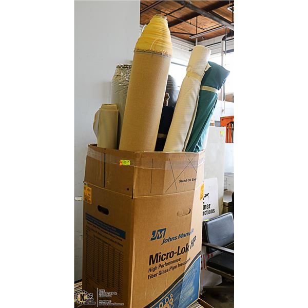 LOT OF 12 COMMERCIAL GRADE FABRIC 66" -72" WIDE.