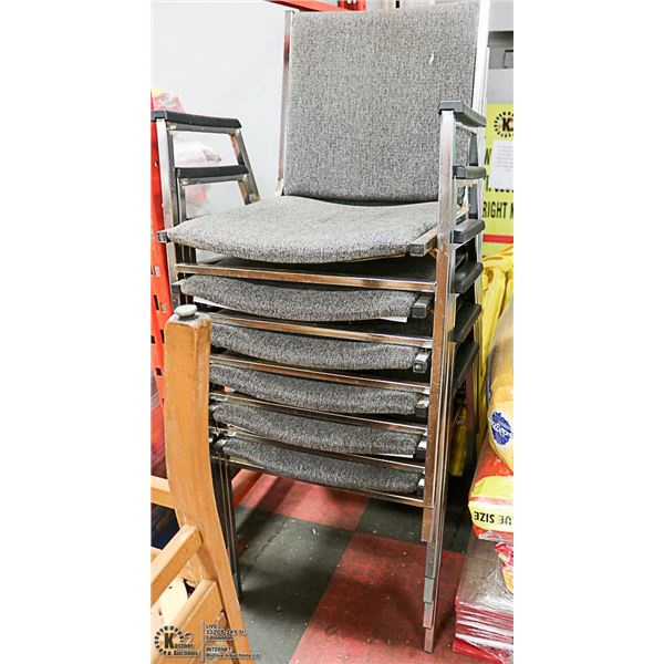 LOT OF 6 STACKING OFFICE CHAIRS