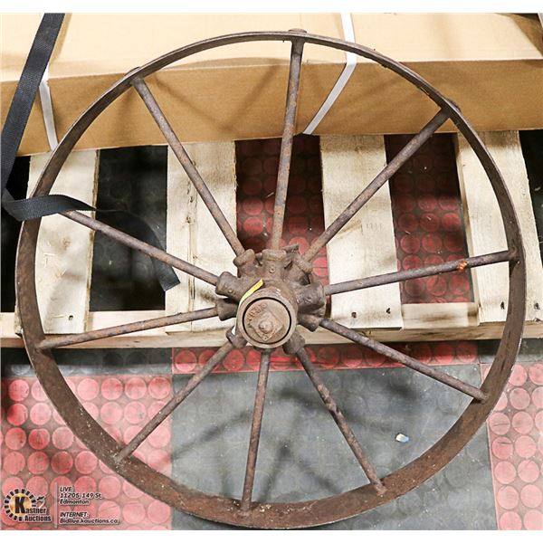 VINTAGE 25 INCH STEEL WHEEL