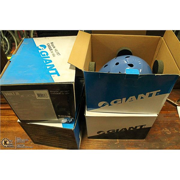 4 BIKE HELMETS GIANT (NEW IN BOX)