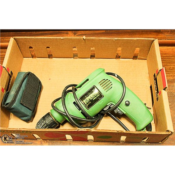 SUPERIOR ELECTRIC DRILL  AND BOSCH LASER LEVEL