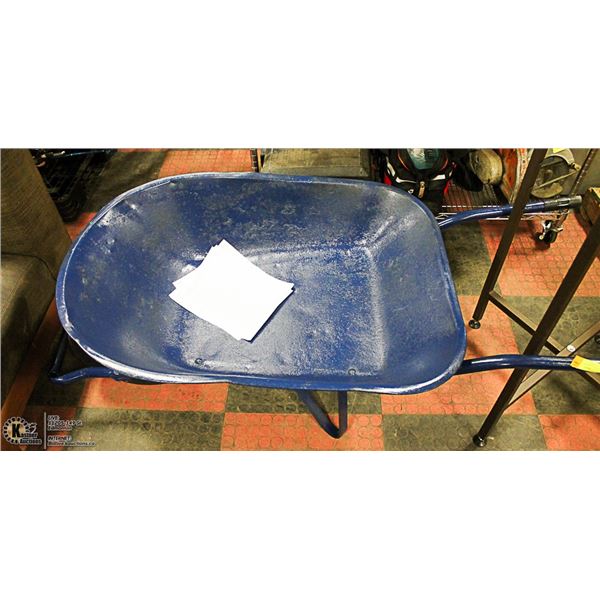 LARGE WHEELBARROW. 15 IN DIAMETER WHEEL