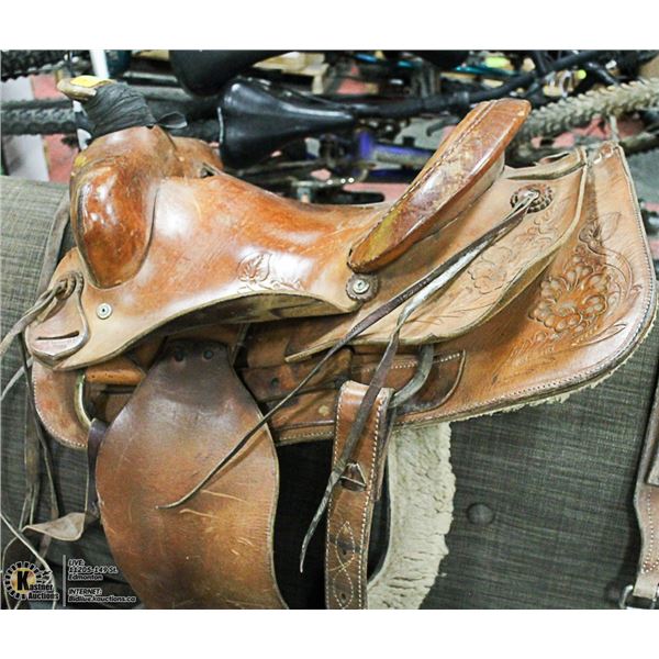 FULL SIZE WESTERN SADDLE - 16 INCH SEAT