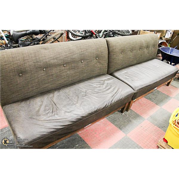 LOT OF 2 LEATHERETTE & FABRIC COMMERCIAL SEATING