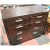 Image 2 : BROWN 8 DRAWER DRESSER, TOP 2 DRAWER FRONTS