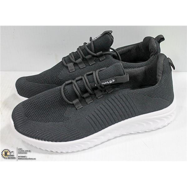 FASHION BLACK AND WHITE MENS RUNNING SHOES SIZE 8.