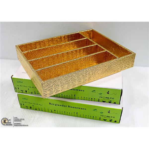 2 BERGLANDER HOUSEWARE FLATWARE ORGANIZERS