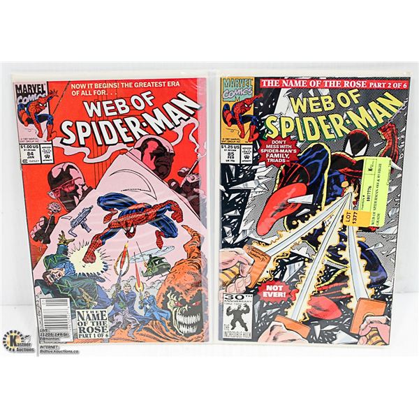 WEB OF SPIDERMAN #84 & 85 HIGH GRADE