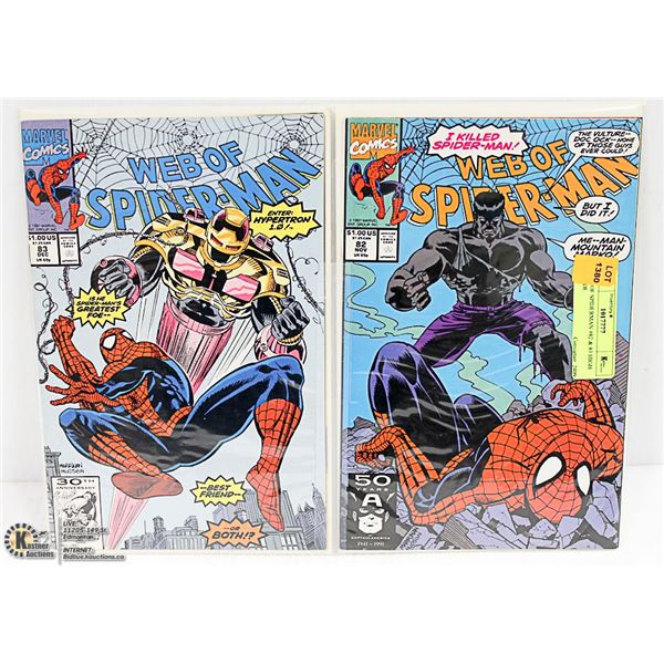 WEB OF SPIDERMAN #82 & 83 HIGH GRADE