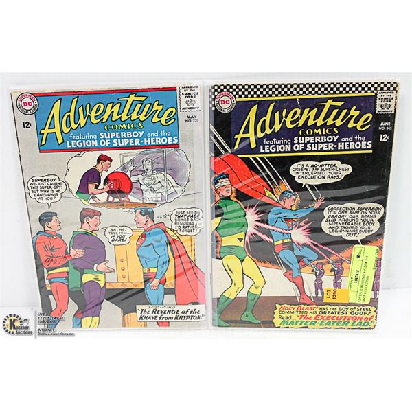 ADVENTURE COMICS #320 & 345 1960'S COLLECTOR