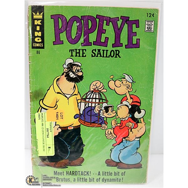 POPEYE #86 12 CENT COVER FROM 1960'S