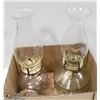 Image 1 : 3 VINTAGE CLEAR GLASS LAMPS