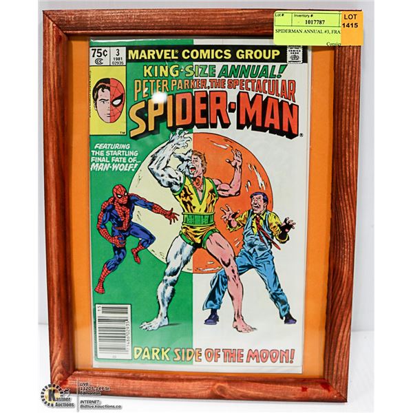 SPIDERMAN ANNUAL #3, FRAMED