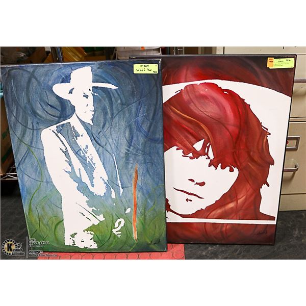 SET OF TWO ORIGINAL OIL ON CANVAS SIGNED ART