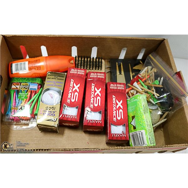 FLAT OF NEW GOLF BALLS AND ACCESSORIES - 3