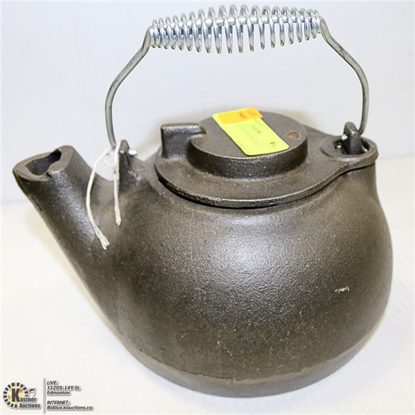HEAVY CAST IRON TEA KETTLE