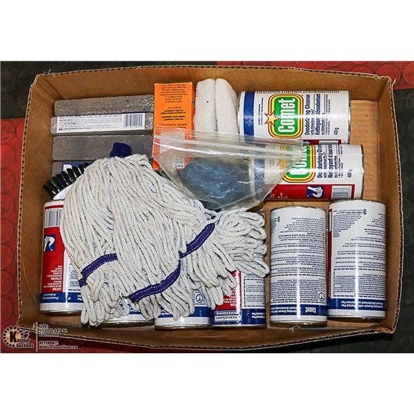 FLAT OF NEW PROFESSIONAL CLEANING SUPPLIES