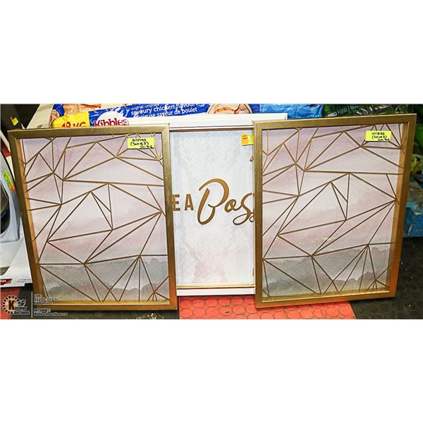 SET OF 3-PC SHADOWBOX DECORATIVE PICTURE SET