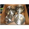 Image 1 : BOX WITH 8-PC STAINLESS STEEL POT & PAN SET