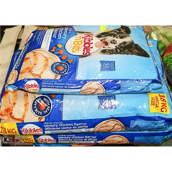 3 KIBBLES AND BITS DOG FOOD 18 KG BAGS 1 6 KG BAG