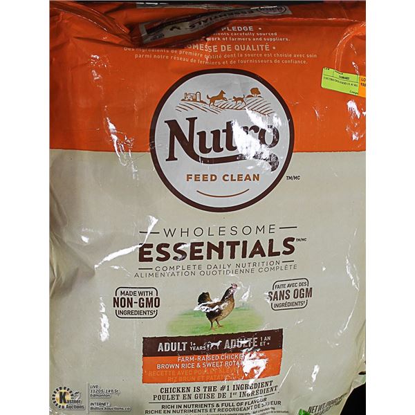 3 BAGS OF NUTRO DOG FOOD 13. 61 KG