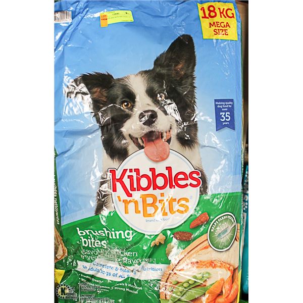 2 BAGS OF KIBBLES AND BITS DOG FOOD 12.7 KG