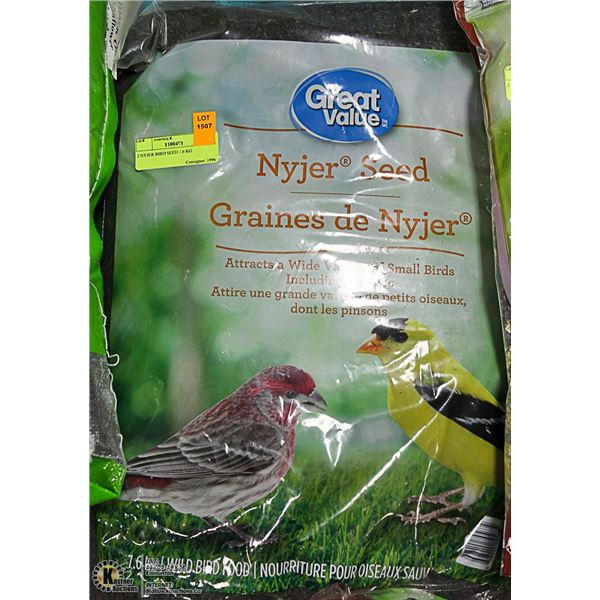 2 BAGS OF  NYJER BIRD SEED 7.6 KG