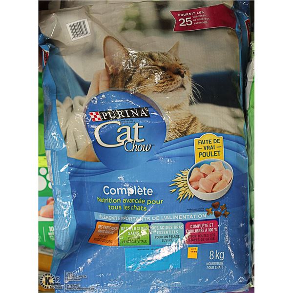 5 BAGS OF 18KG OF PURINA CAT CHOW, MADE WITH REAL