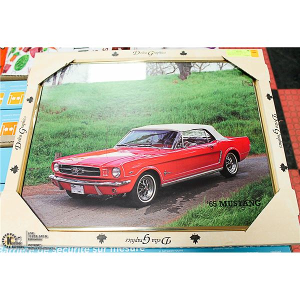 NEW FRAMED PICTURE 1965 MUSTANG CONVERTIBLE