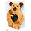 Image 1 : WOODEN HAND PAINTED BEAR MIRROR