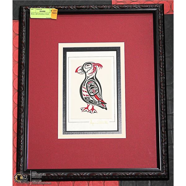 WALL ART (PUFFIN) 15"X18"