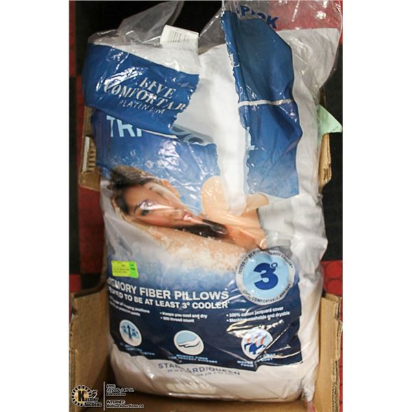 TRI-COOL MEMORY FIBER PILLOWS 2-PACK, SIZE: QUEEN