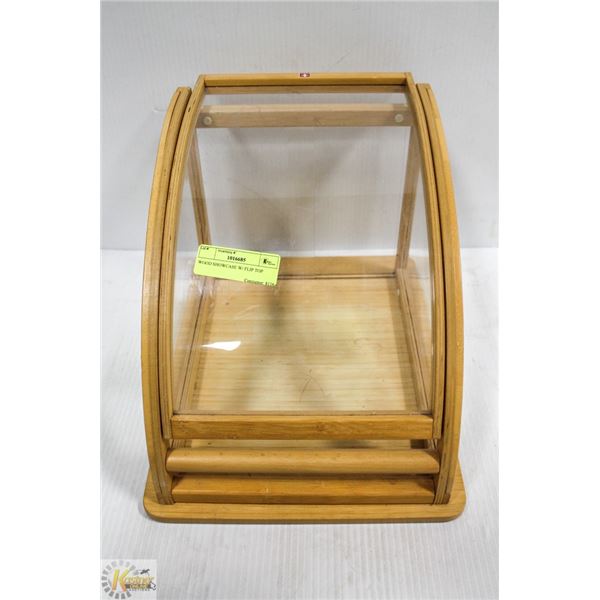 WOOD SHOWCASE W/ FLIP TOP