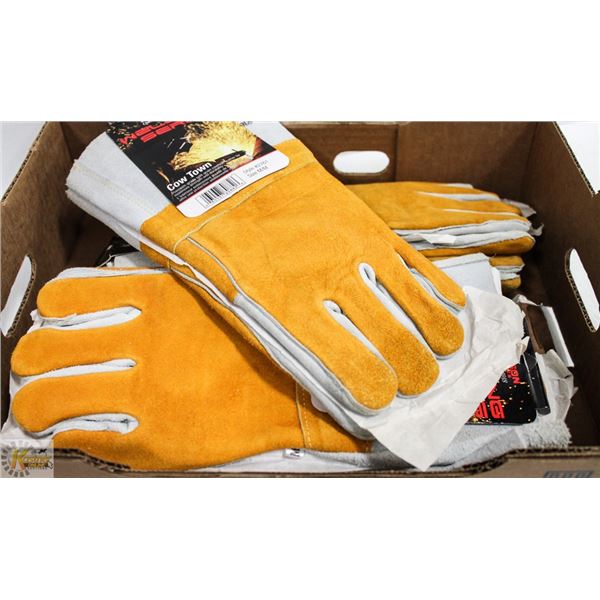 9 NEW PAIRS OF WATSON WELDING GLOVES SZ M & L