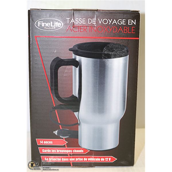 NEW ELECTRIC 14OZ STAINLESS STEEL TRAVEL MUG WITH