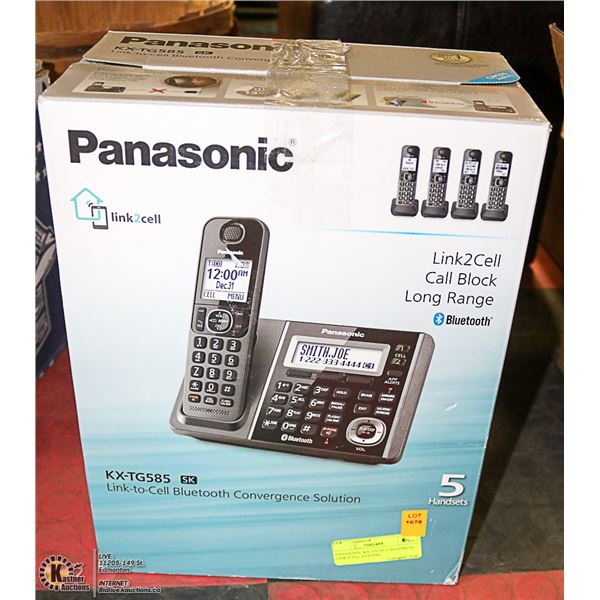 PANASONIC KX-TG585 5 HANDSETS LINK2CELL SYSTEM