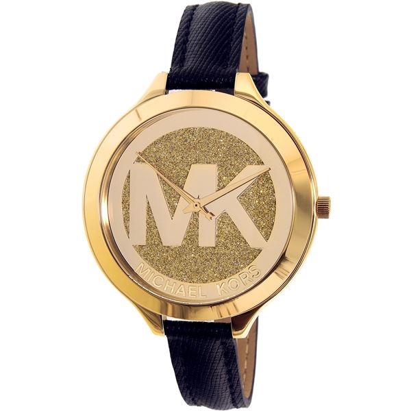 NEW MICHAEL KORS SLIM GOLD DIAL WATCH MSRP $309