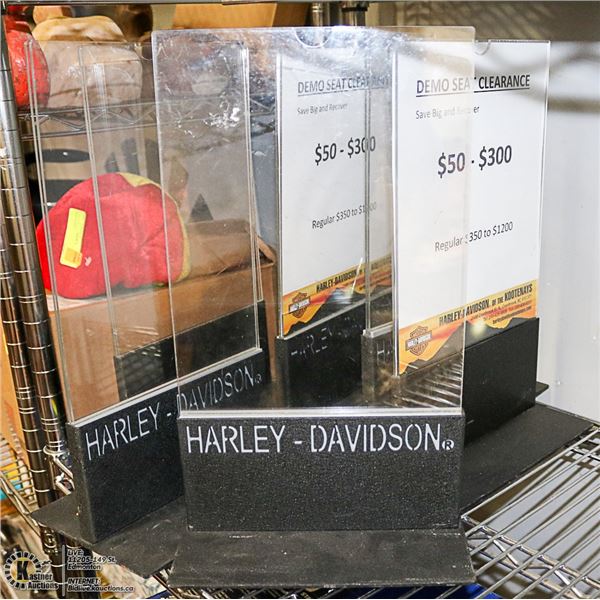 6 HARLEY DAVIDSON SMALL METAL DISPLAY STANDS