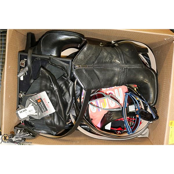 HARLEY DAVIDSON MISC BOX OF ITEMS