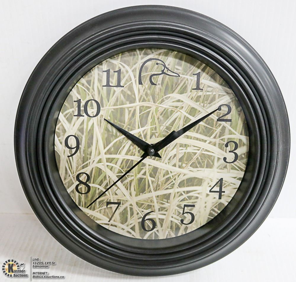 DUCKS UNLIMITED CAMO WALL CLOCK